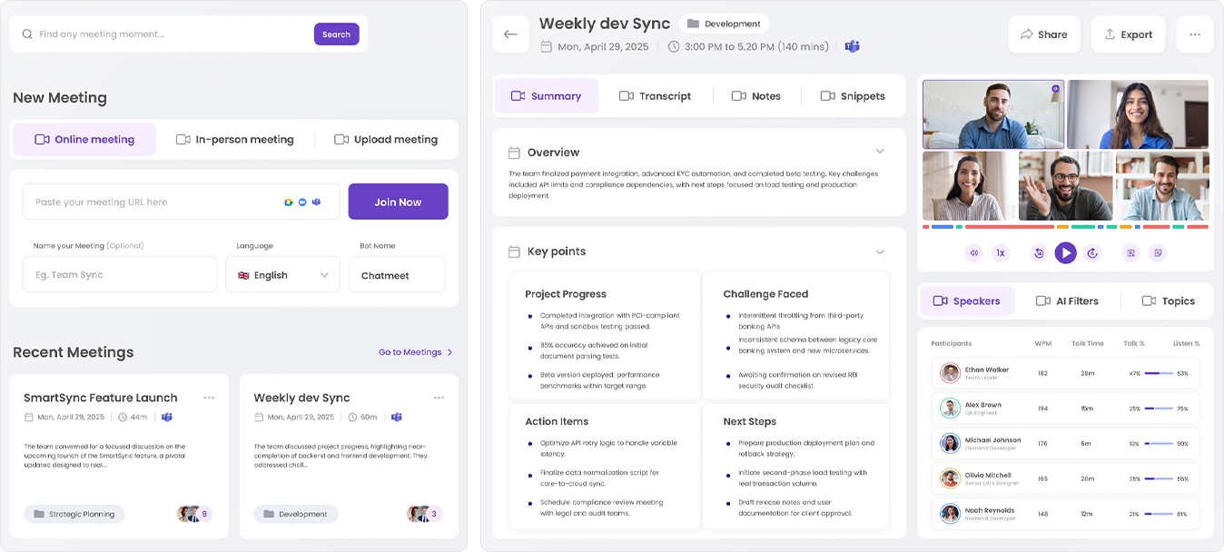 Meeting Intelligence Platform Leveraging AI and LLM