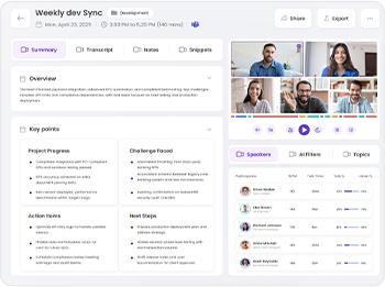 Meeting Intelligence Platform Leveraging AI and LLM