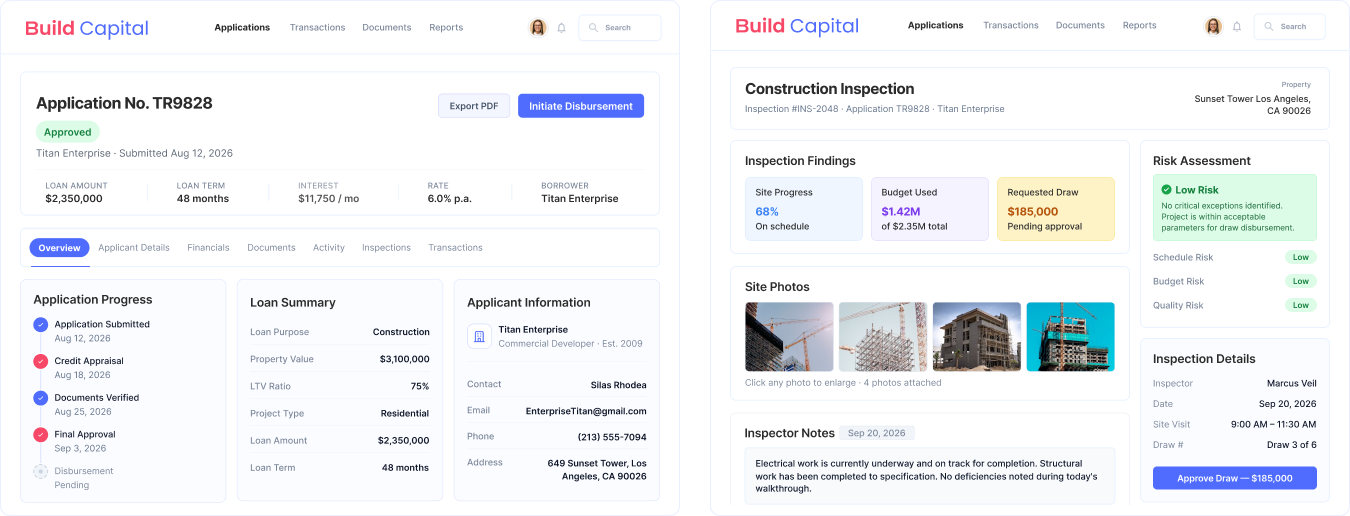 Construction Lending Workflow Platform