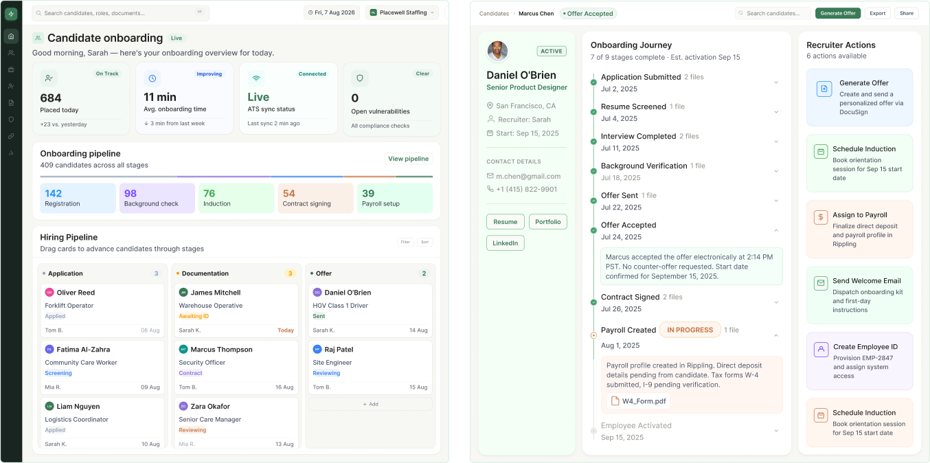 Modern Recruitment Onboarding Platform