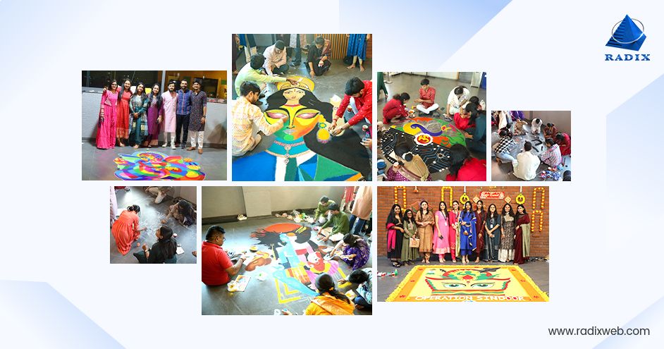 Vibrant Rangoli-making Activity at Radixweb