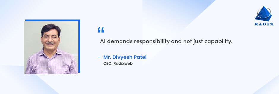 Mr. Divyesh Patel speaking on responsible AI in healthcare App