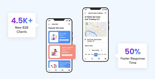 On-demand Cleaning Services Mobile app
